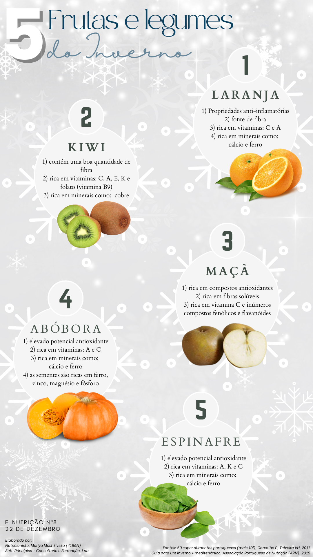 e-Nutrição nº8 - Frutas e legumes do Inverno