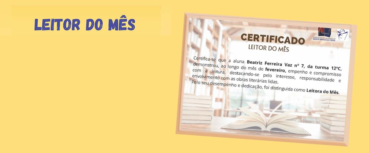 Biblioteca EBS | Leitor do Mês de Fevereiro