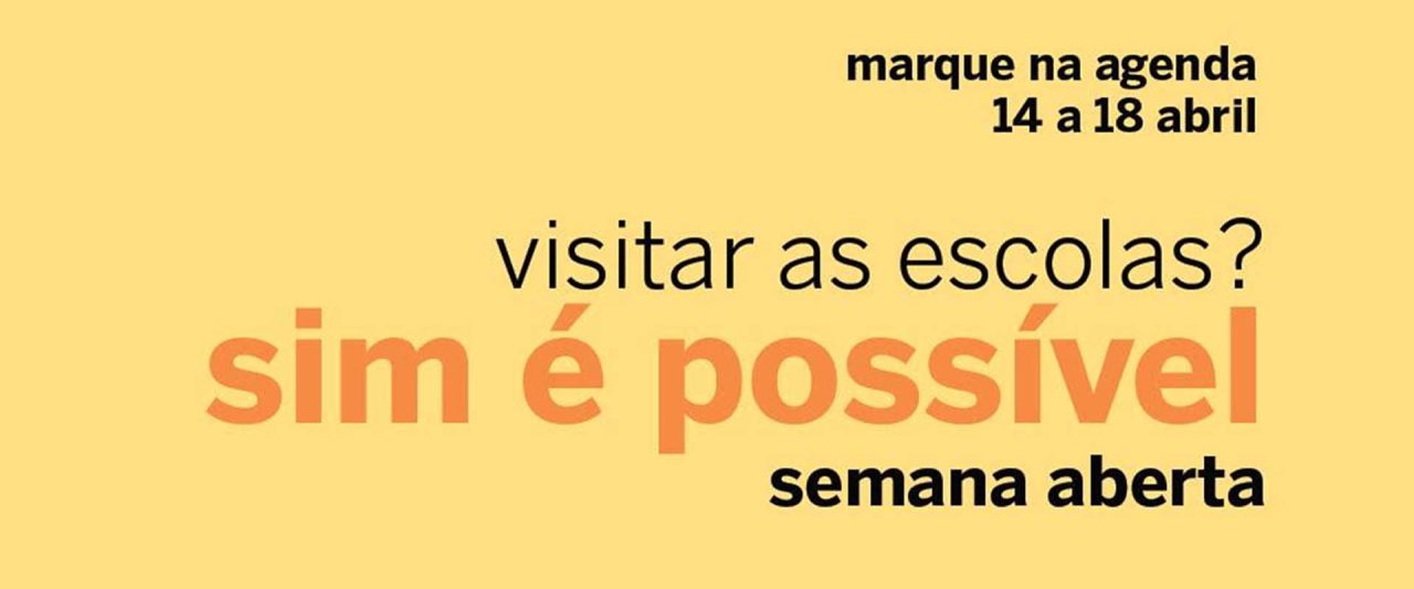 Aviso aos Encarregados de Educação: Semana Aberta das Escolas do 1.º Ciclo – 14 a 18 de abril